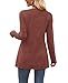 OFEEFAN Womens Shirts V Neck T Shirts Plus Size Tops for Women Lightweight Sweaters 2025 Maternity Tops Red Caramel 2Xl