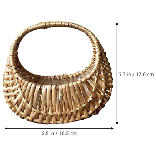 Panier de rangement en osier tressé avec anse rigide pour la maison - 3
