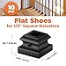 Sidasu 10‑Pack Aluminum Baluster Flat Shoes with Screws for 1/2