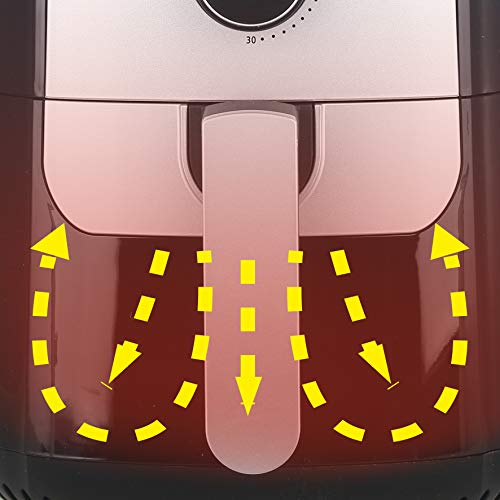 Emerio AF-123543 SmartFryer, AirFryer, heteluchtfriteuse, frituren met hete lucht, zonder extra olie, 5,5 liter volume, 1400 watt, zwart - Afbeelding 3