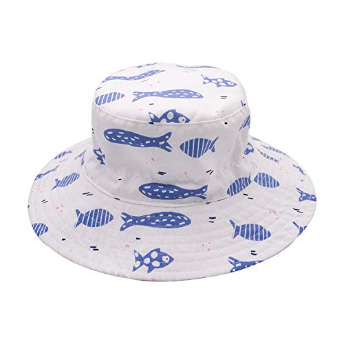 Preisvergleich Produktbild GEEKCOOK wasserdichte Faltbare Sonnenschutzkappen,Baby Frühling und Sommer Hüte Kinder Sonnenschutz Fischer Hüte Baby breite Krempe Freizeit Sonnenhüte dünne Becken Hüte-50cm