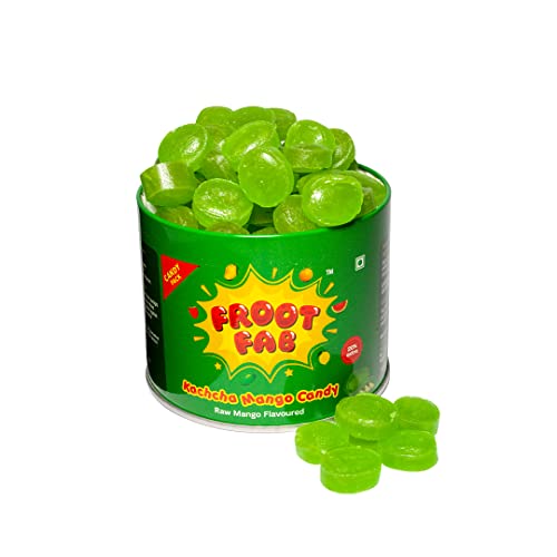 Image of CandyVille FrootFab Kachcha Mango Candy Tin (680g - Pack of 2) | Kachi Keri | Kaccha aam | Raw mango flavoured Candy Tin