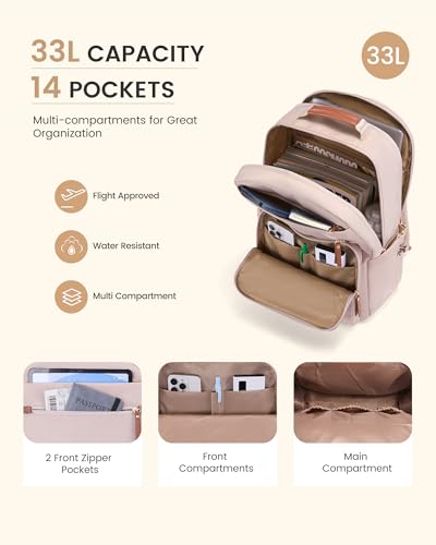 LOVEVOOK Leather Trim Work Backpack