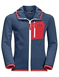 geschmeidig Jack Wolfskin Unisex Kinder Active Jacket Fleece Jacke, dark indigo, 164 EU