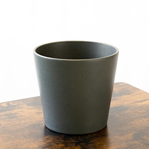 SMPLY. Macetero Decorativo de Cerámica Redondo para Plantas Interior y Exterior...