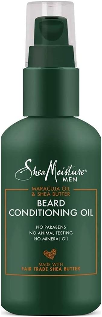 SheaMoisture Beard Conditioning Oil for a Full Beard Maracuja Oil and Shea Butter to Moisturize and Soften Beards 3.2 oz