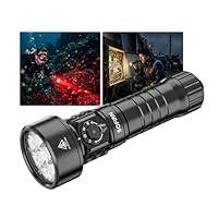 Sofirn SD11 Tauchlampe, 5000LM, CRI 90, Wiederaufladbare Taschenlampe mit 660NM Rotlicht, 3000K-6500K, USB-C, IPX8, mit 1/4\-Gewinde und Sicherungsschlaufe, für Unterwasserfotografie, Angeln