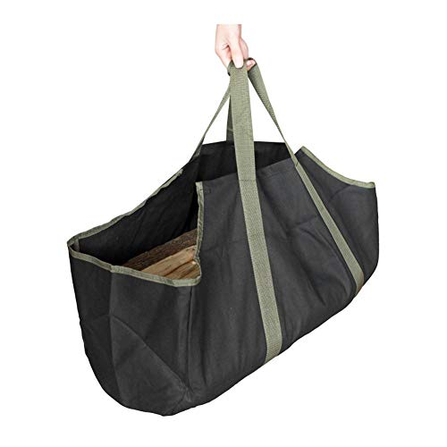 Saco de lenha Saco de lenha conveniente, porta-toras portátil para material de lona, ​​jardim de piq