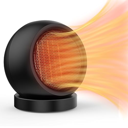 Lmkeji Desk Heater,Small Space Heaters for Indoor Use,Safe and Quiet Desktop Heater for Bedroom Home...