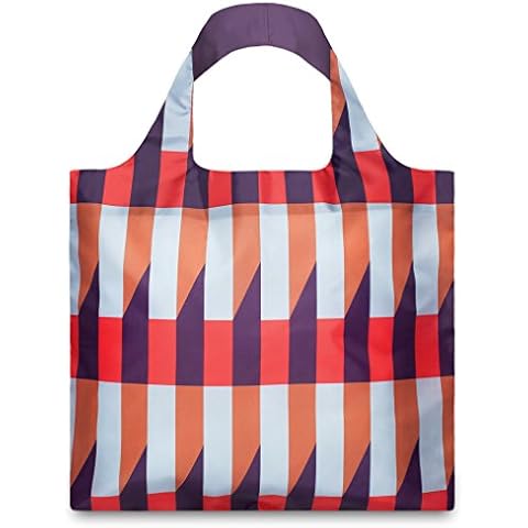 LOQI Geometric Stripes Reusable Shopping Bag, Multicolor Cover