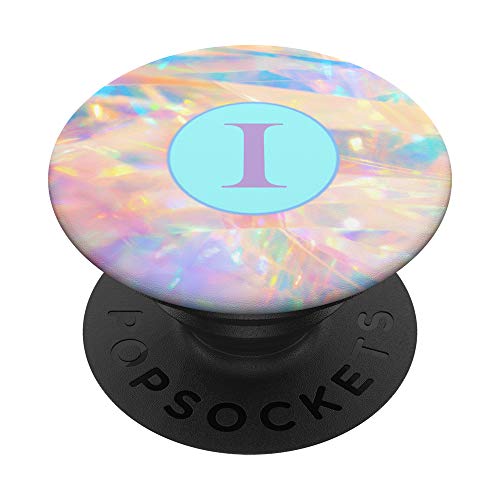 Cell Phone Pop Up Holder,Cute Girly Rainbow Misty Letter I PopSockets Agarre y Soporte para Teléfonos y Tabletas