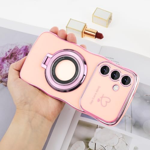 DAKORIE for Samsung Galaxy S25 FE Case with Kickstand Love S25 FE Protective Cover for Galaxy S25 FE 5G 2025 Women - Pink by DAKORIE - Used condition - Image 2