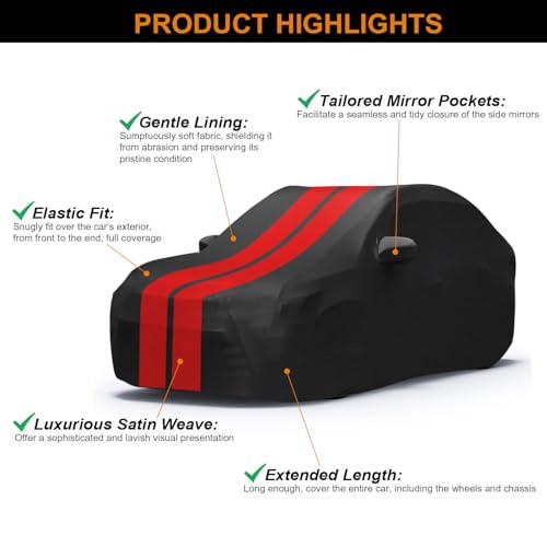 Image of DZG Indoor SUV Car Cover Comaptible with Explorer Grand Highlander Atlas Fit 198-210 inch Paint Sun Protection Scratch Resistant Dustproof Windproof Stretch Soft