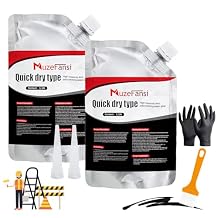 Asphalt Crack Filler, Crack Repair Sealant, Driveway Crack Sealer for Asphalt & Blacktop, Fast-Drying, Weather-Resistant, Easy to Apply Pavement Repair Sealant2 Pcs,2.2LB