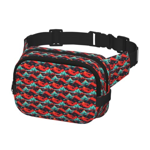 Sac banane carré résistant Volcano Bloom double couche pour voyage facile - 5