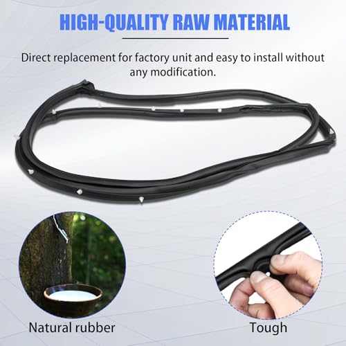 Anlseiod Front Door Weatherstrip Moulding Seal Rubber for Civic Sedan 2012 2013 2014 2015 Left and Right Side Door Weatherstrip Front Left Opening Seal Stripping Replaces#‎72350-TR3-A01 - Thumbnail 2