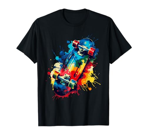 Splash Art Skateboarder Skater Skateboard Skateboard T-Shirt
