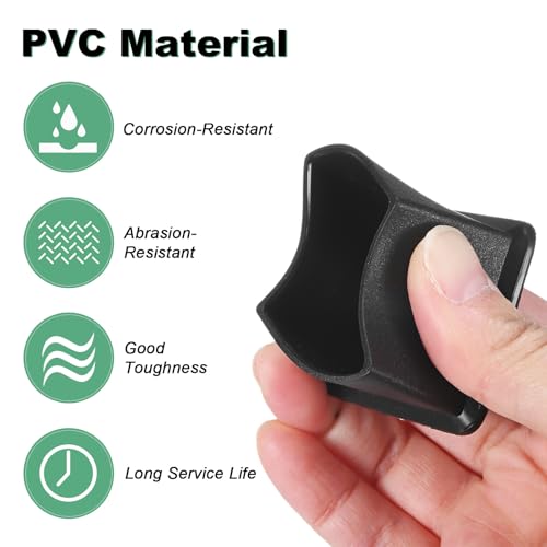 Image of M METERXITY 8-Pack Square Chair Leg Caps, 1.2 inch (30mm) PVC Chair Leg Floor Protectors for Chairs /Table /Bed, Furniture Feet Covers Cups Non-Slip End Tips