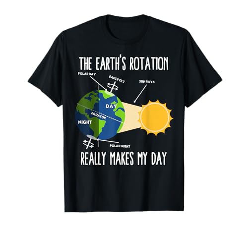 Funny earth rotation earth day science teacher kids women t-shirt