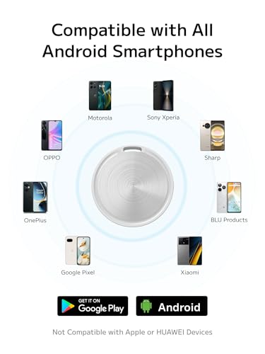 Air Tags for Android, Bluetooth Tracker Tags with Find Hub App, 2 Year Battery Life, Android Anti-Lost Luggage Tracker for Keys,Wallets,Suitcases, Compatible with Galaxy & Pixel Phone
