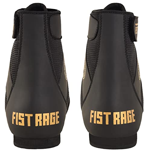 FISTRAGE Boxing Shoes Leather Kick Fighting Training Mesh Unisex Pro Men's and Youth Genuine Light Weight Boot | Shoe for Adults 5