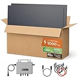 Solarway® 1000Wp / 800W Balkonkraftwerk komplett Steckdose - neuester EcoFlow Stream 800 Watt Wechselrichter - Solaranlage Komplettset - 500W bifaziale Black Solarmodule & EcoFlow & Zubehör