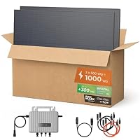Solarway® 1000Wp / 800W Balkonkraftwerk komplett Steckdose - neuester EcoFlow Stream 800 Watt Wechselrichter - Solaranlage Komplettset - 500W bifaziale Black Solarmodule & EcoFlow & Zubehör – Ansicht 1
