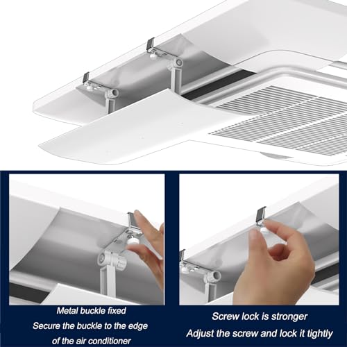 Deflector de viento para aire acondicionado central y protector de ventilación ajustable 3