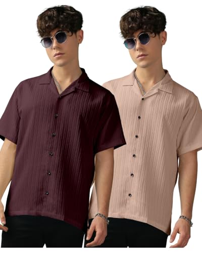 Image of Men's Striped Half Sleeve Polycotton Shirt | Casual & Formal Wear | Comfortable & Stylish