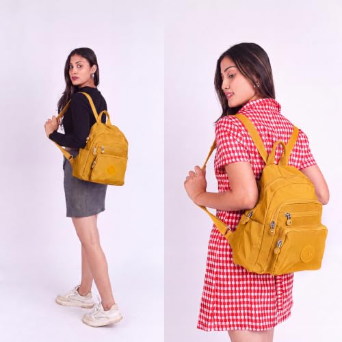 Image of TS WITH TECHSUN Stylish Lightweight Water Resistant Backpack for Women Girls | Anti-Theft Adjustable Shoulder Strap Bag | Multipocket Daypack for Travel, Shopping, Office, Work