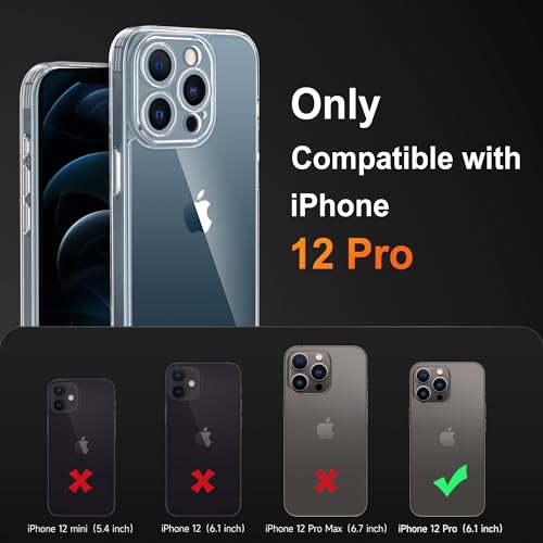 Mootobo for iPhone 12 Pro Case 6.1 inch, Military-Grade Protection 360° Full Body Frosted Translucent Back Phone Cover - Image 3