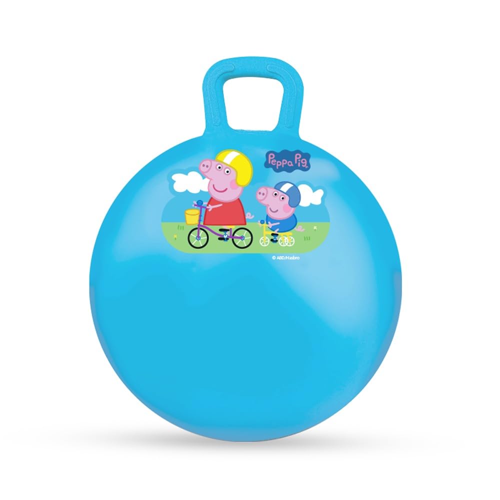 Amazon Brand – Jam & Honey 18 inch Peppa Pig Hopper Ball for Kids | Strong Bouncing Ball with Handles | Outdoor & Indoor Play Toy (Blue)-image-18
