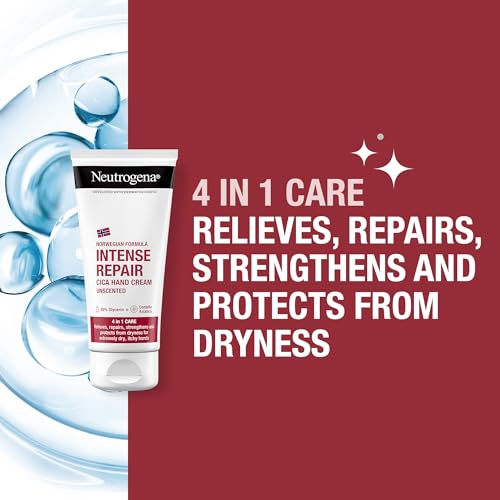 Neutrogena Norwegian Formula Intense Repair Unscented Hand Cream (1 x 100ml), With Glycerin and Panthenol, Helps Protect Very Dry Hands for Instant Relief with Long Lasting Care - Image 3