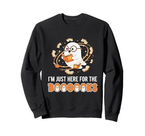 Amusant Halloween Ghost Book Lover Halloween Reading Sweatshirt
