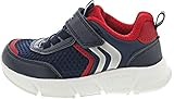 Geox J Aril Boy A, Zapatillas, Multicolor Navy Red, 32 EU