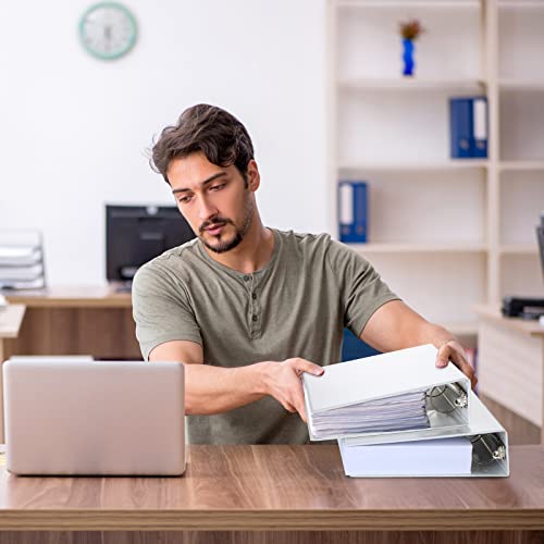 10 Pack 3 Inch Heavy Duty 3 Ring Binder 11.6 X 10.4 Inches Presentation Folder View Binder With Pockets White Binders, Round Ring Binder For School, Office, Home, Ring Binders #TOP5