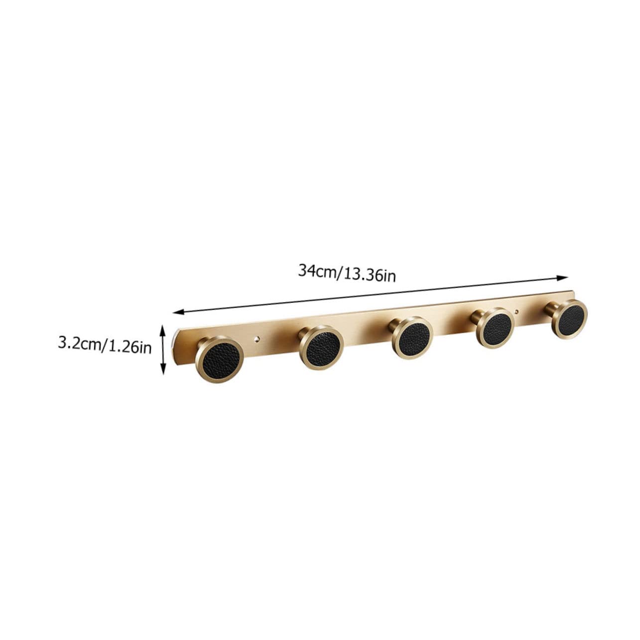 TOPBATHY 1pezzi Gancio da Parete in Ottone Stile Nordico Ganci Neri per Appendere Cappelli e Vestiti Elevata Capacità di Carico Decorazione Artistica per Casa