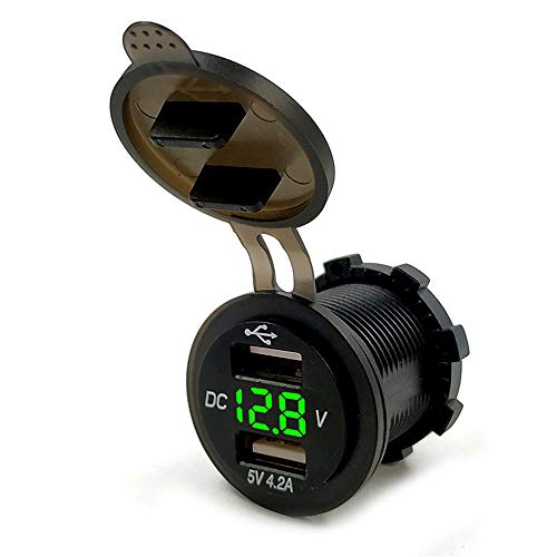 Cargador USB para motocicleta impermeable de 12V y 4.2A universal 7