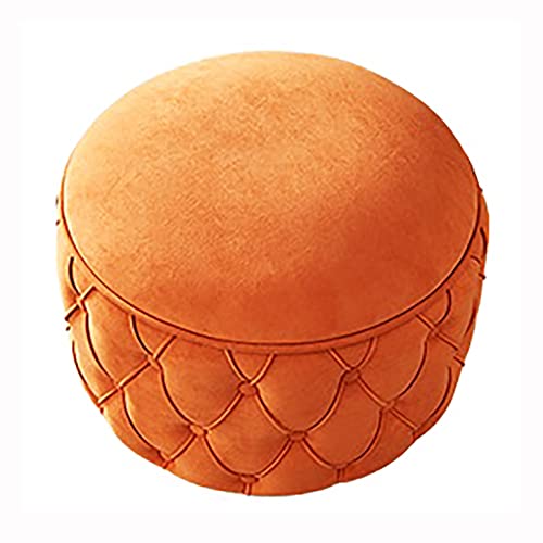 Tabouret de rangement moderne orange pour salon et chambre - 2