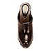 FSJ Women Closed Round Toe Mules Wooden Block High Heel Clogs Slip On Studded Platform Sandals Vintage Dress Slide Shoes Size 10 Brown