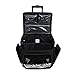 Everything Mary with Deluxe Teal Geometric Rolling Organizer Papercrafting Storage Tote for Paper, Binder, Tools, Scissors, Stamps-Telescoping Handle with Dual Wheels-Craft Case
