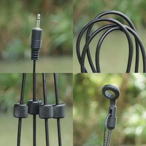 Karpfenangeln Swinger, 4 StüCk, Led-Licht, 2,5 Mm Stecker, Abnehmbar., Swinger Angeln Bissanzeiger Angelzubehör.