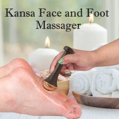 Inuvik Kansa Wand Face, Body & Foot Massager With Wooden Handle For Detoxification And Deep Relaxation (Pack of 1) (SINGLE SIDE SIZE: 5.5 CM) 3