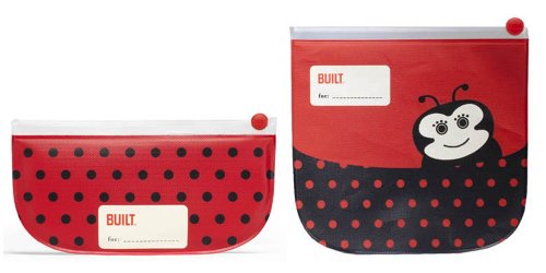BUILT Big Apple Buddies Sandwich and Snack Bag Pack, Lafayette Ladybug