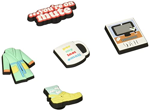 Crocs Jibbitz 5-Pack Occupation Shoe Charms | for Crocs Work from Home Small Multicolor One size