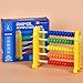 WNWLwooden Abacus Frame Learning Tool Growth Toy Beads Educational Counting Toy Abacus Math Thinking Abacus Counting Toy,for Preschool Learning, Learning Mathematics Abacus (Yellow Abacus)