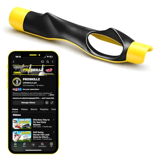 Golf Grip Trainer by PROSKILLZ Golf Swing Training Aid for Right-Handed Golfers | Improves Hand Placement Muscle Memory Swing Accuracy & Consistency - Train Like A PRO