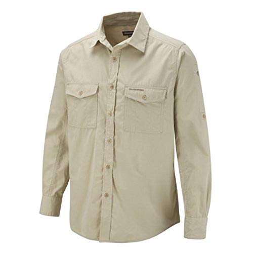 Preisvergleich Produktbild Craghoppers Herren Outdoor Reise Kiwi Langarm Hemd, beige(oatmeal),M
