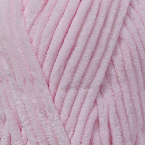 Utopia Crafts Velvet Lux Chenille Super Soft Chunky Yarn for Knitting and Crochet Yarn 2X 100g (Pink Swan) - Image 3