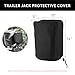 Gasedin Electric Tongue Jack Cover, Waterproof 210D Oxford Fabric RV Trailer Jack Head Cover, Anti-UV Electric Jack Protective Cover for Camper Travel Trailer, Car Accessories (Black)